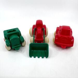 Viking Toys Car Lot 5 VTG Plastic Vehicles Truck Tractor Loader Mover Sweden Toy